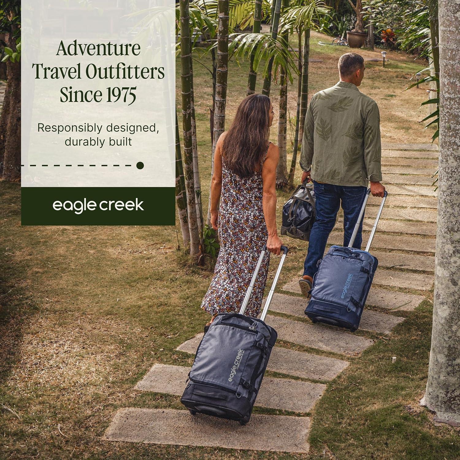 imageEagle Creek Cargo Hauler XT Wheeled Duffel Wheeled Backpack Duffel Deployable Backpack Straps Lockable ULid ampamp Easy Access Compartment 29quot CharcoalIron Orange