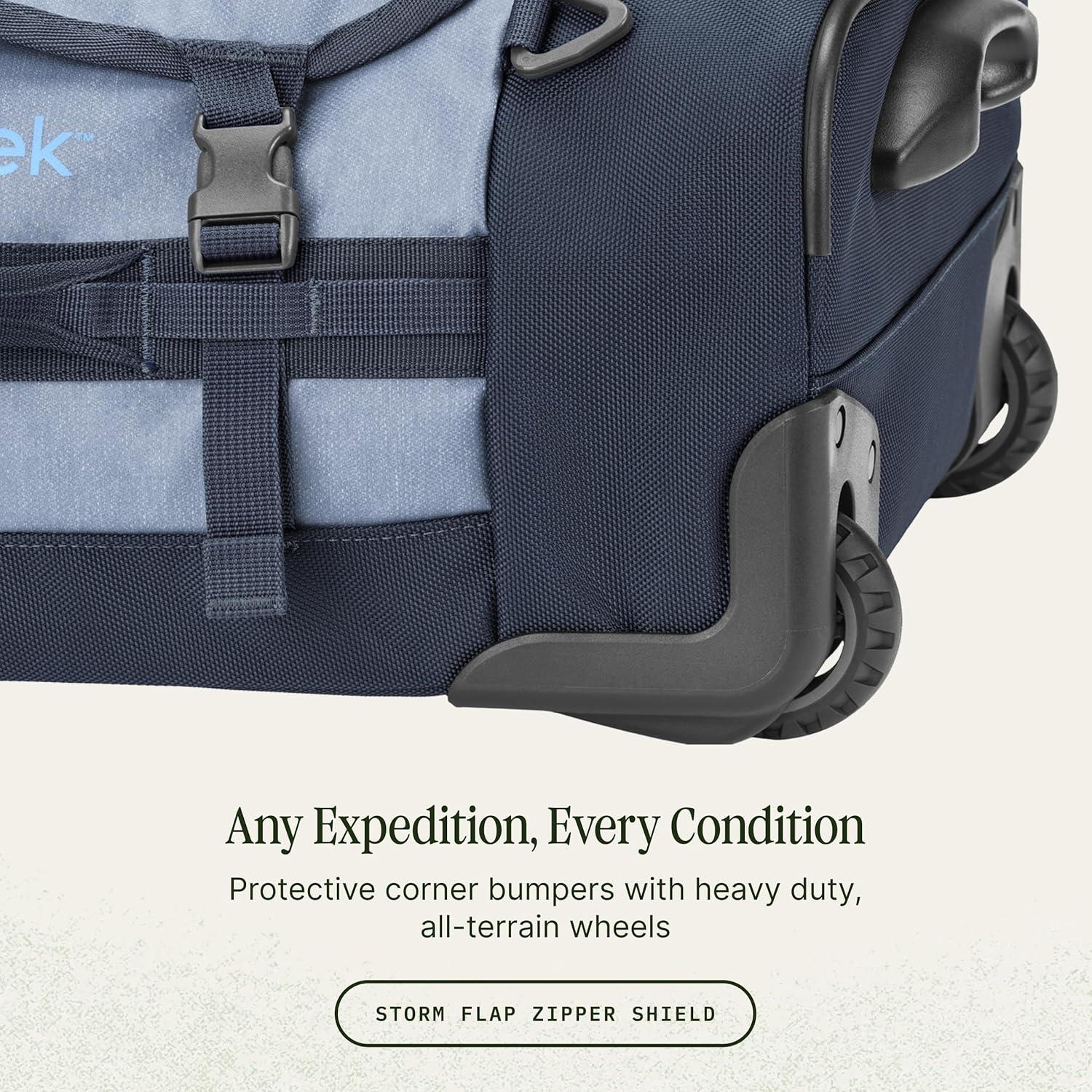 imageEagle Creek Cargo Hauler XT Wheeled Duffel Wheeled Backpack Duffel Deployable Backpack Straps Lockable ULid ampamp Easy Access Compartment 32quot Glacier BlueGlacier Blue