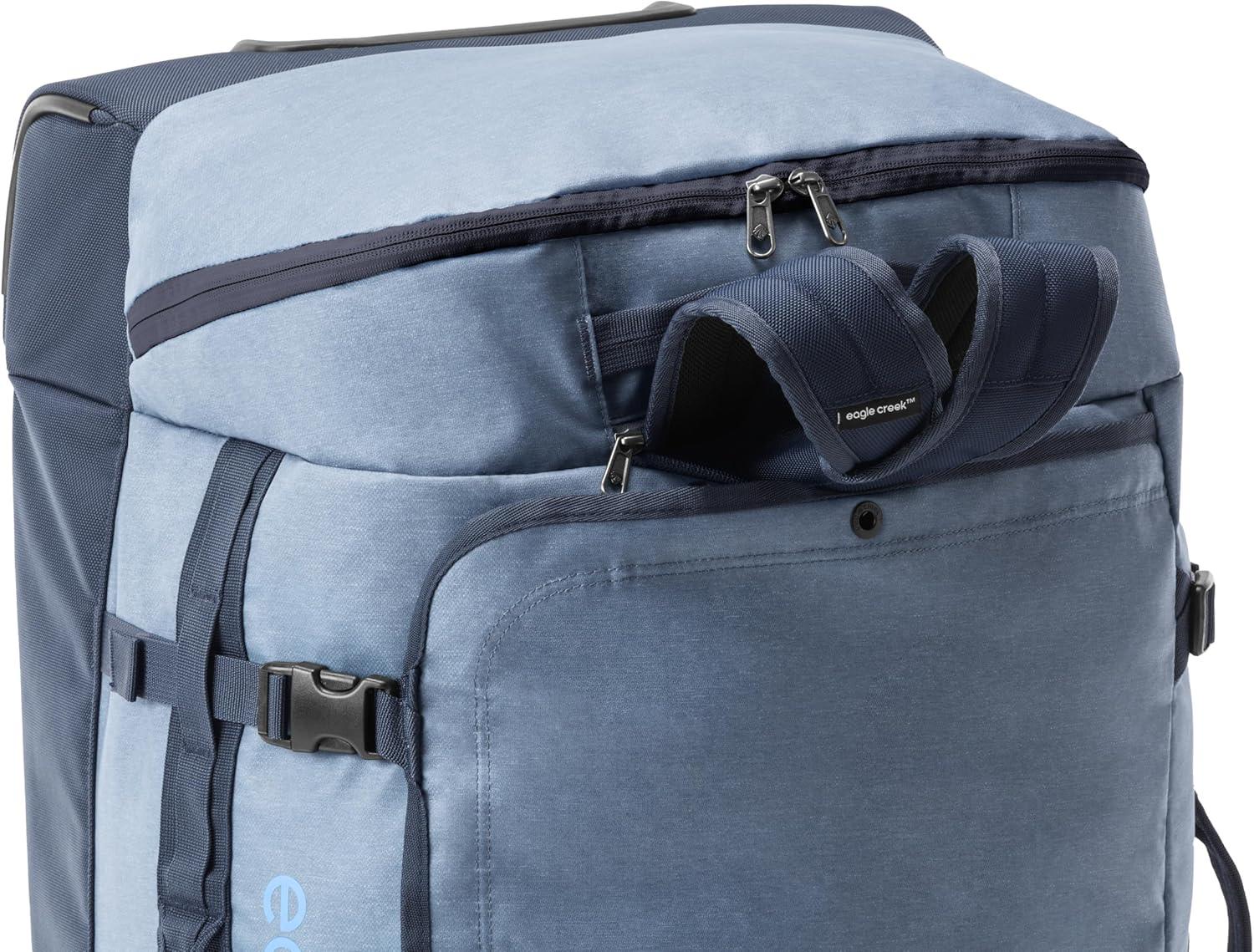 imageEagle Creek Cargo Hauler XT Wheeled Duffel Wheeled Backpack Duffel Deployable Backpack Straps Lockable ULid ampamp Easy Access Compartment 32quot Glacier BlueGlacier Blue