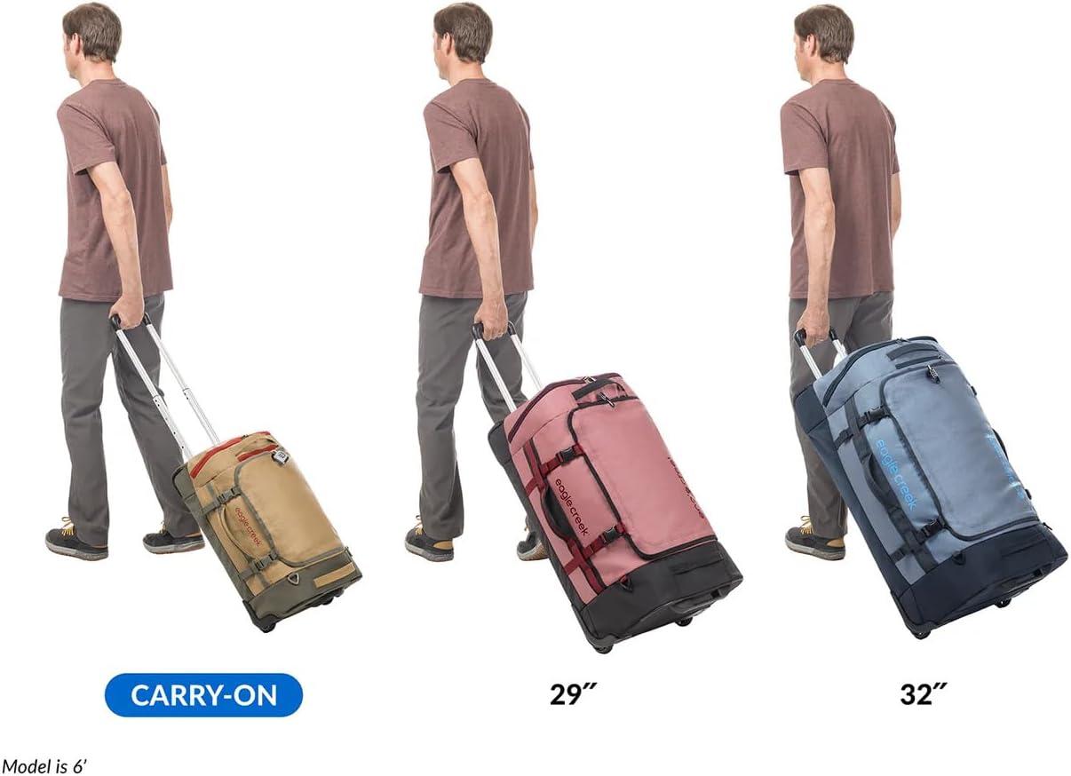 imageEagle Creek Cargo Hauler XT Wheeled Duffel Wheeled Backpack Duffel Deployable Backpack Straps Lockable ULid ampamp Easy Access Compartment 32quot Glacier BlueGlacier Blue