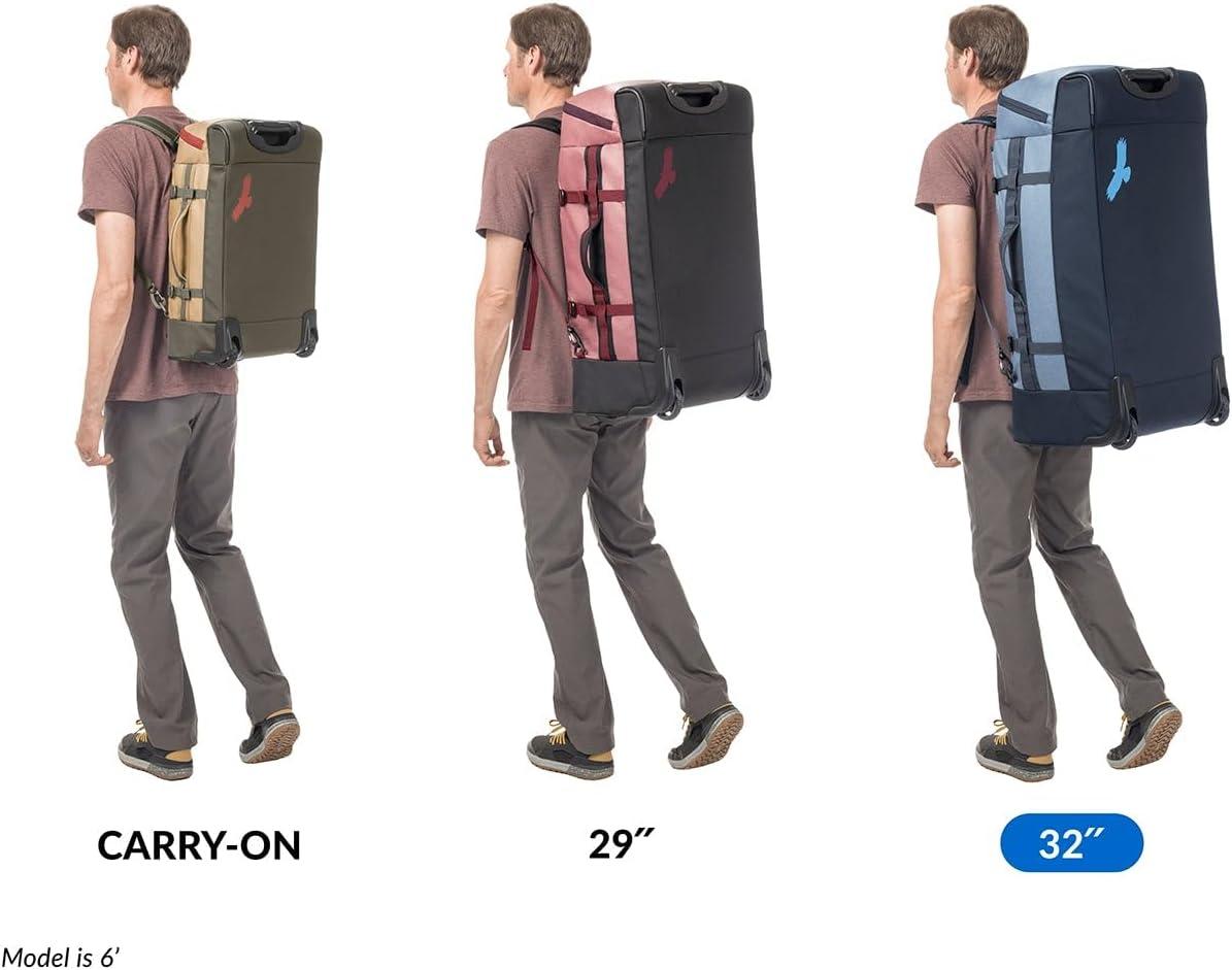 imageEagle Creek Cargo Hauler XT Wheeled Duffel Wheeled Backpack Duffel Deployable Backpack Straps Lockable ULid ampamp Easy Access Compartment 32quot Glacier BlueGlacier Blue