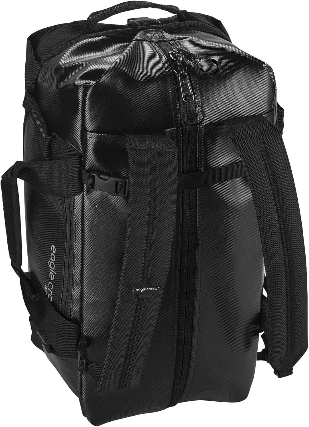 imageEagle Creek Migrate 40L Duffel Bag Lightweight Durable Travel Duffel WeatherResistant Fabric Comfortable Shoulder Straps Perfect for Weekend GetawaysMidnight Black