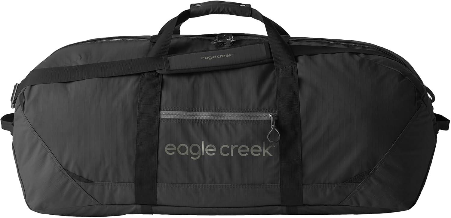 imageEagle Creek No Matter What Duffel Bag Eco Friendly Duffel for Sustainable Travel Adjustable Shoulder Strap Multiple Carry Options Easy to Store Black 110L
