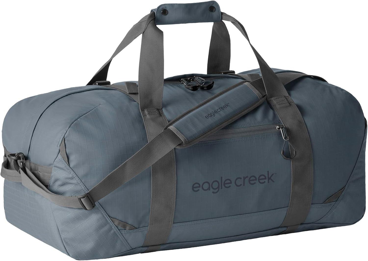 imageEagle Creek No Matter What Duffel Bag Eco Friendly Duffel for Sustainable Travel Adjustable Shoulder Strap Multiple Carry Options Easy to Store Safari Brown 60LSmoke