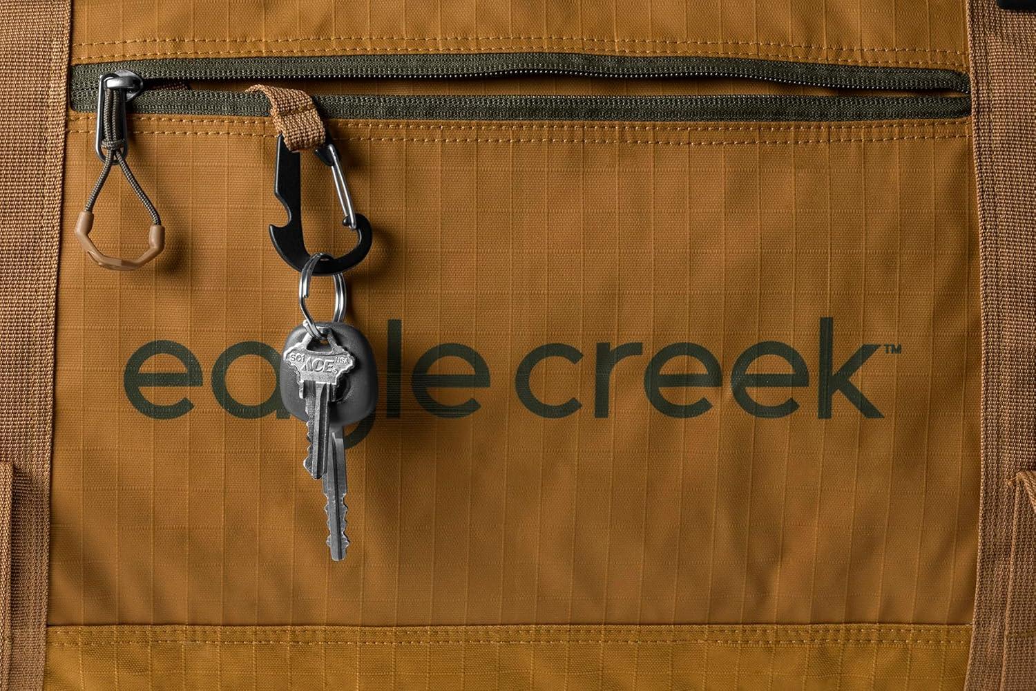 imageEagle Creek No Matter What Rolling Duffel Durable Rolling Bag for Travel Adjustable Shoulder Strap Heavy Duty Wheels Lockable Zippers Multiple Carry Options 130L Safari BrownSafari Brown