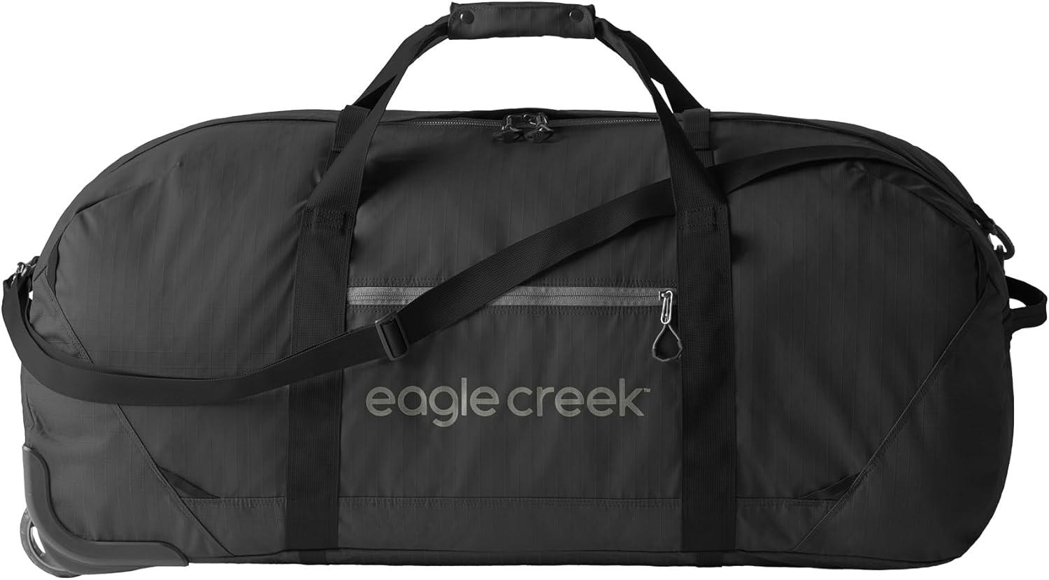 imageEagle Creek No Matter What Rolling Duffel Durable Rolling Bag for Travel Adjustable Shoulder Strap Heavy Duty Wheels Lockable Zippers Multiple Carry Options 130L Safari BrownBlack