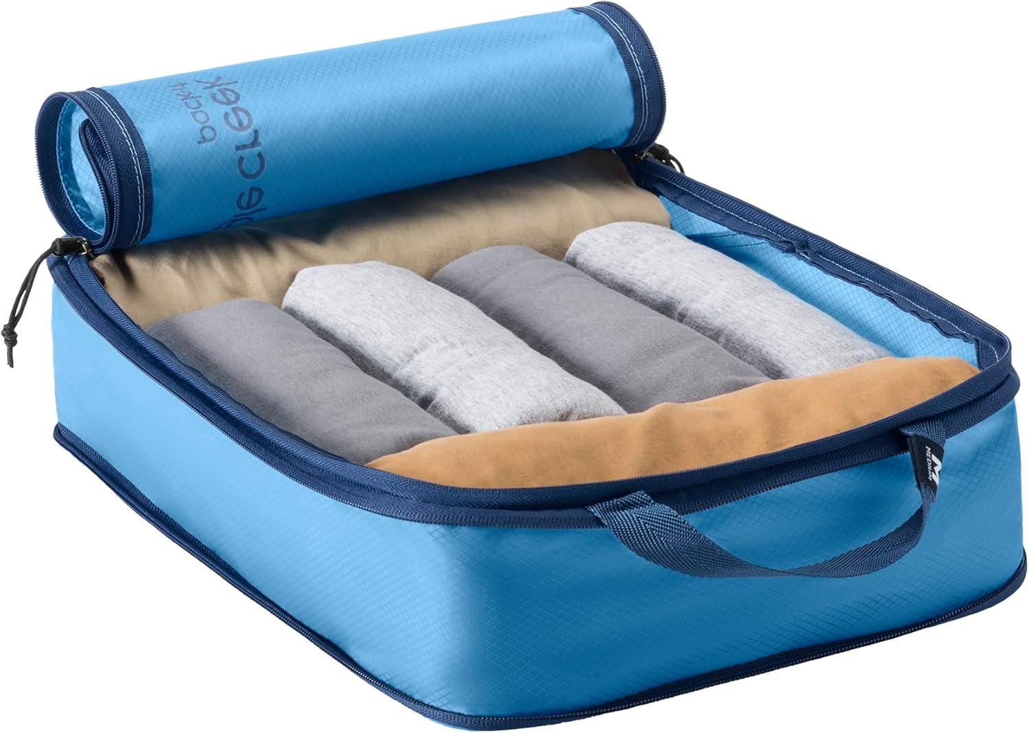 imageEagle Creek PackIt Isolate CarryOn Set Compact Compression Cube Set for Optimizing Luggage Space Convenient Top Handle Internal Storage Divider WaterResistant Washable Blue DawnBlue Dawn