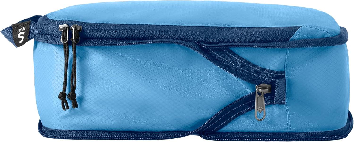 imageEagle Creek PackIt Isolate Compression Cube Lightweight Compression Cube for Optimizing Luggage Space EasyGrab Zipper Convenient Top Handle Recycled Materials MediumBlue Dawn Isolate New