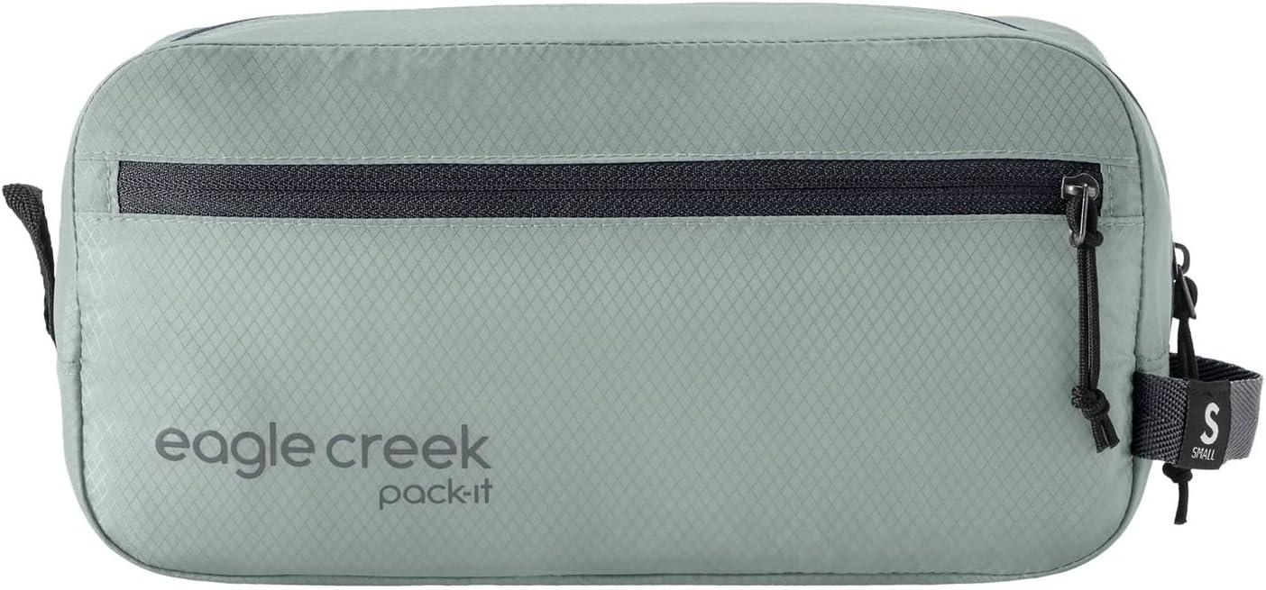 imageEagle Creek PackIt Isolate Quick Trip Compact Travel Toiletry Bag for Optimizing Luggage Space Lightweight WaterResistant EasyGrab Zipper Sustainable Materials Small Blue DawnGrey