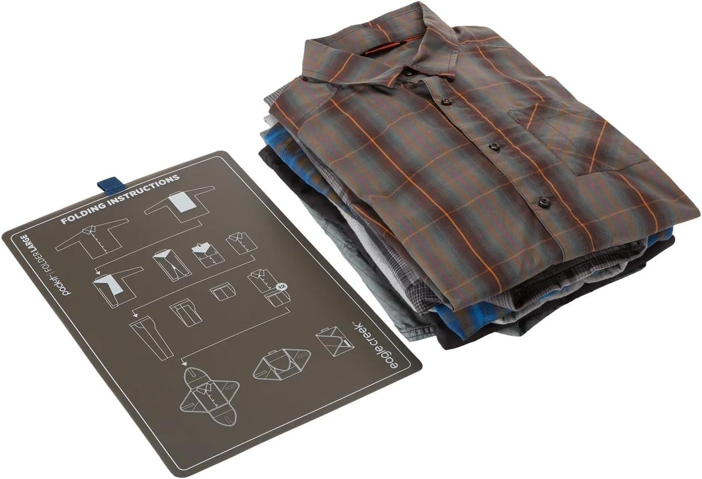 imageEagle Creek PackIt Original Garment Folder Travel Garment Bag with Compression Wings to Maximize Luggage Space Convenient Top Handle Quick Drying Material Willow Green LargeBlue Dawn