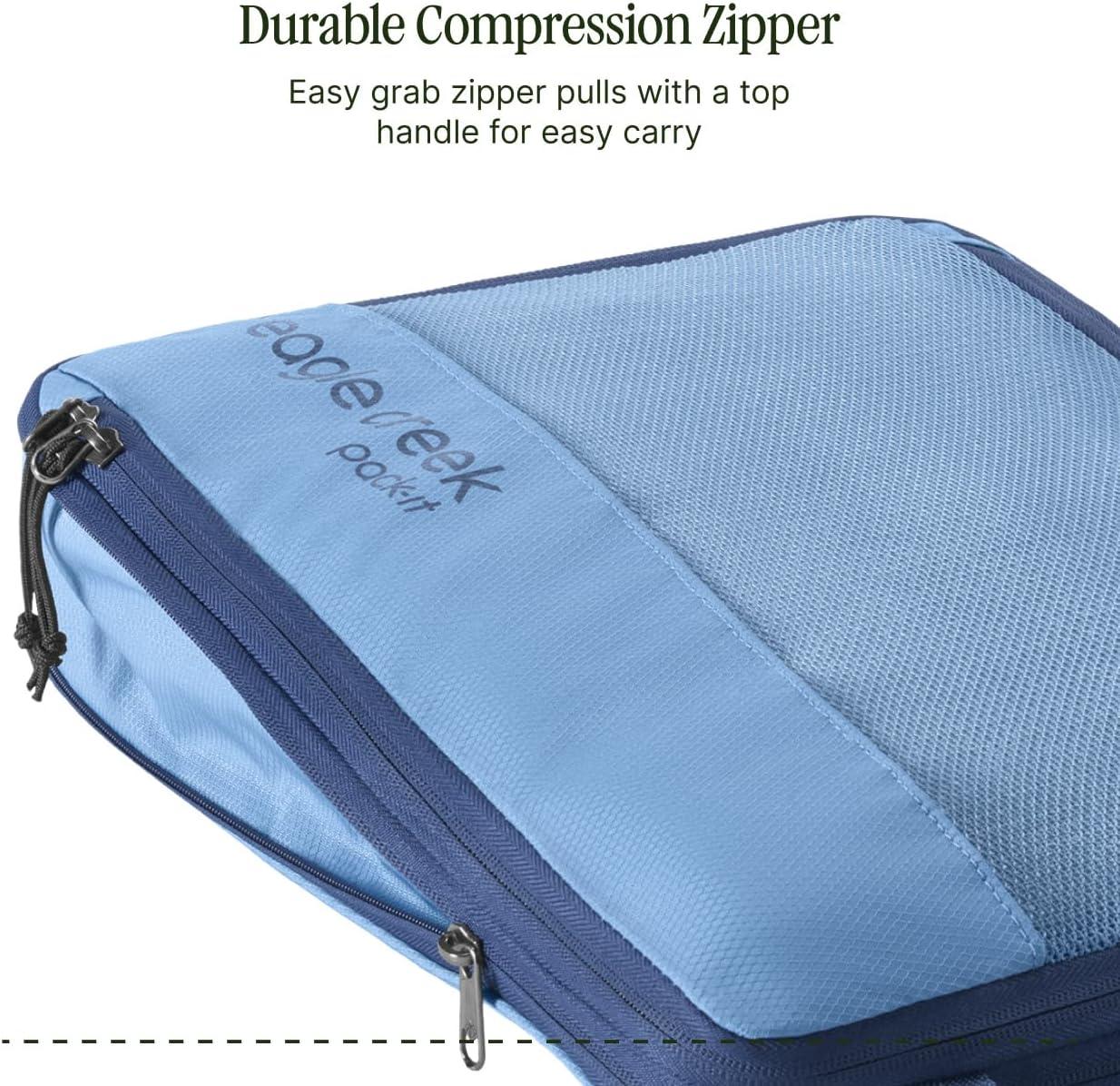 imageEagle Creek PackIt Reveal Compression Cube SM Set Lightweight EcoFriendly Stackable Compression Cubes to Optimize Luggage Space Travel Essentials Blue Dawn