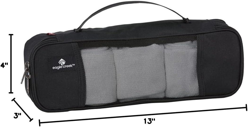 imageEagle Creek PackIt Tube Cube Small Packing Cube for Suitcases with TwoWay Zipper QuickGrab Handle and Mesh Top for Visibility and Breathability BlackBlack Original