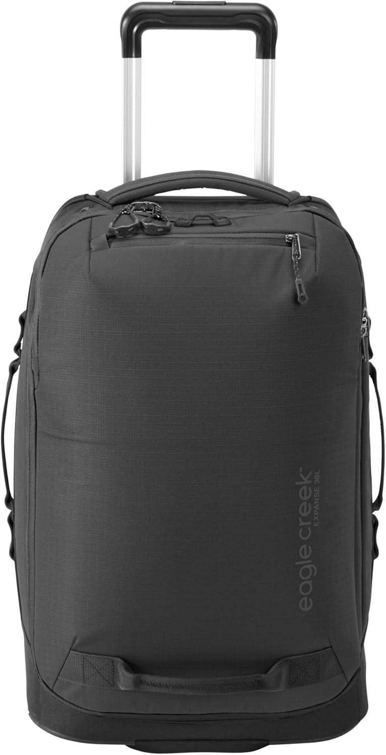 imageeagle creek Expanse 2Wheel 2125quot Convertible International CarryOn Luggage Backpack Straps Durable WaterResistant Lightweight TravelReady Suitcase Midnight BlackMidnight Black