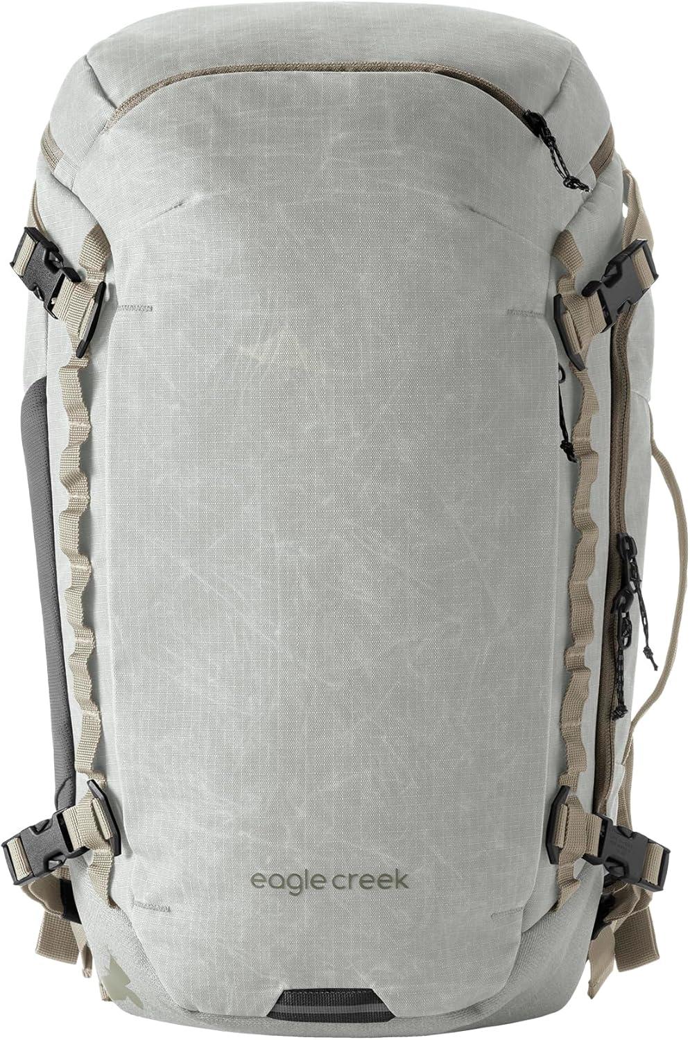 imageeagle creek Explore Backpack Adventure Travel Backpack for Hiking Comfortable Shoulder Straps Easy Access Compartments Reinforced Grab Handles Removable Hip Belt Storm Grey 26LStorm Grey