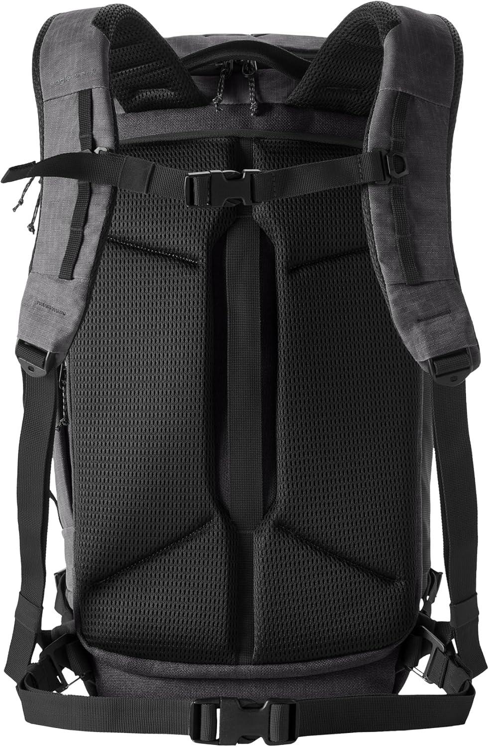 imageeagle creek Explore Backpack Adventure Travel Backpack for Hiking Comfortable Shoulder Straps Easy Access Compartments Reinforced Grab Handles Removable Hip Belt Storm Grey 26LBlack