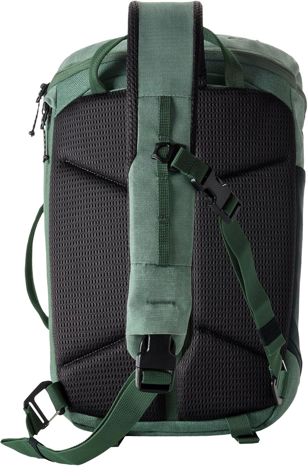 imageeagle creek Explore Sling Pack Compact Crossbody Sling Bag With Cushioned Back Panel Reinforced Side Grab Handle ampamp Stretchy Mesh Side Pockets Travel Accessories BlackGrass Green
