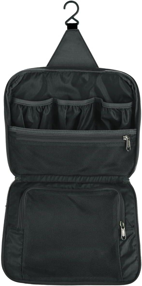 imageeagle creek PackIt Reveal Hanging Toiletry Kit Lies Flat or Hangs with Hanging Hook and Tons of Pockets WaterResistant Az BlueGrey One SizeAz BlueGrey