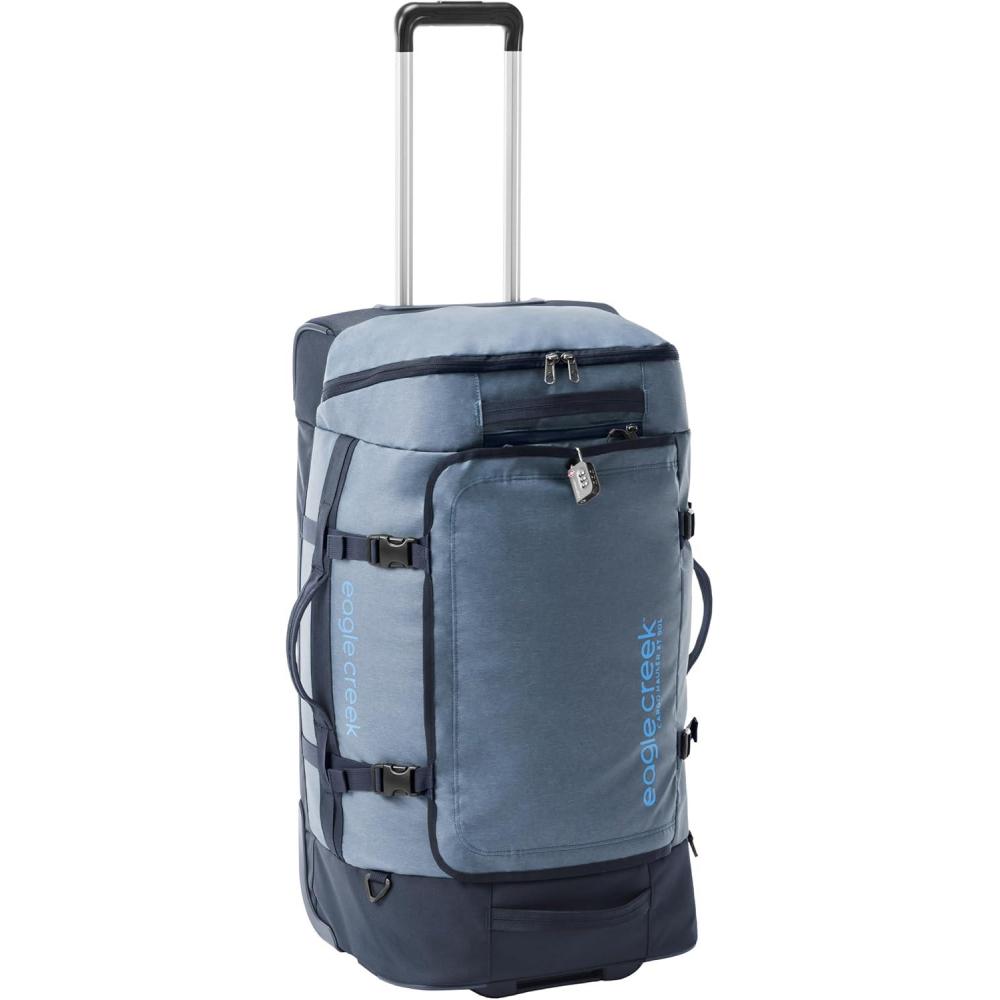 imageEagle Creek Cargo Hauler XT Wheeled Duffel Wheeled Backpack Duffel Deployable Backpack Straps Lockable ULid ampamp Easy Access Compartment 29quot CharcoalGlacier Blue