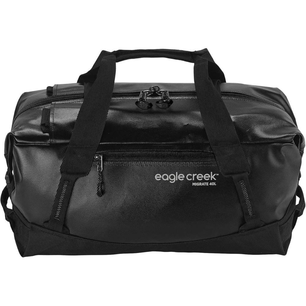 imageEagle Creek Migrate 40L Duffel Bag  Lightweight Durable Travel Duffel  WeatherResistant Fabric  Comfortable Shoulder Straps  Perfect for Weekend GetawaysMidnight Black