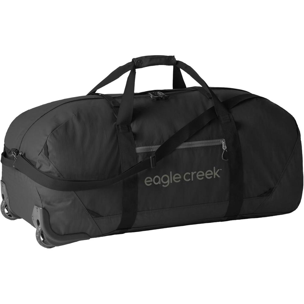 imageEagle Creek No Matter What Rolling Duffel Durable Rolling Bag for Travel Adjustable Shoulder Strap Heavy Duty Wheels Lockable Zippers Multiple Carry Options 130L Safari BrownBlack