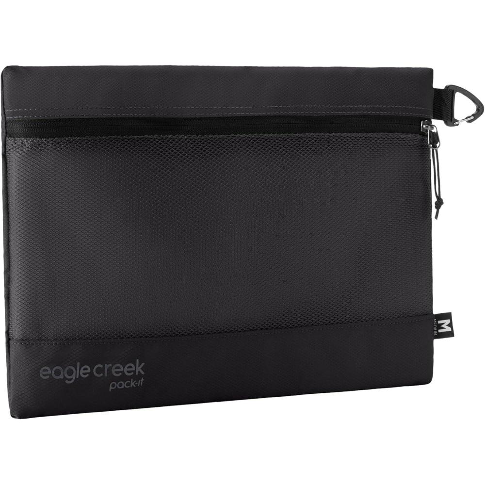 imageEagle Creek Pack It Reveal Sack  Compact Storage Sack for Electronics ampamp Small Accessories  QuickAttachment Hook  Mesh Fabric Build  Zippered Travel Pouch  QuickDry Material  Blue DawnBlack