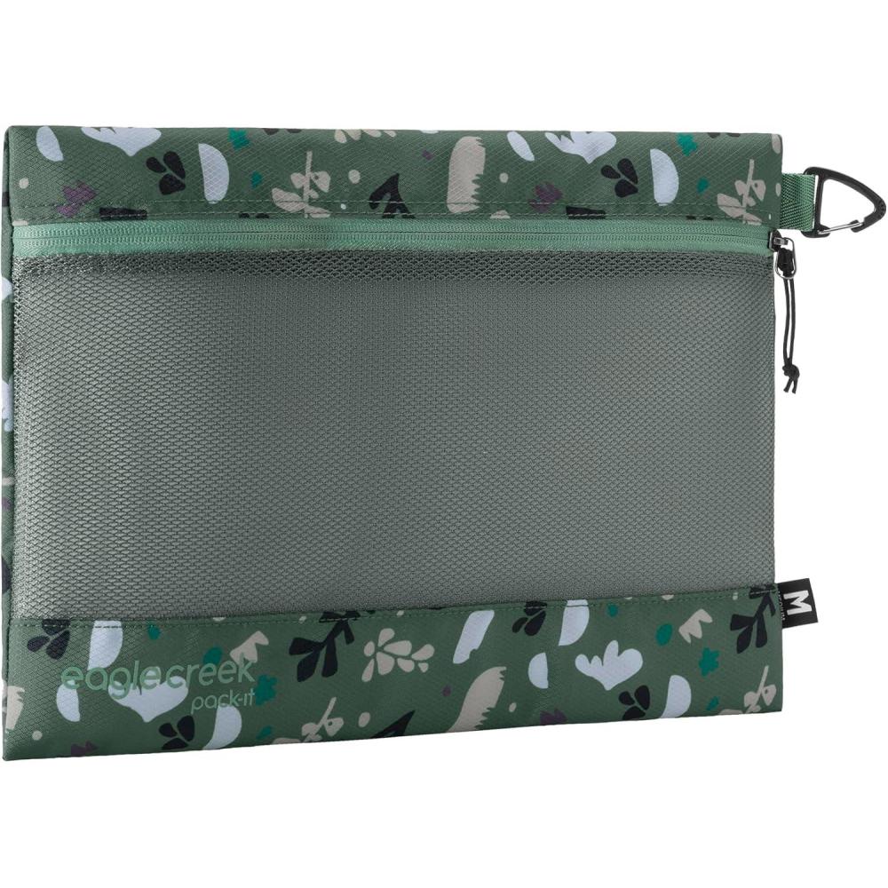 imageEagle Creek Pack It Reveal Sack  Compact Storage Sack for Electronics ampamp Small Accessories  QuickAttachment Hook  Mesh Fabric Build  Zippered Travel Pouch  QuickDry Material  Blue DawnRoots and Shoots Duck Green  Reveal