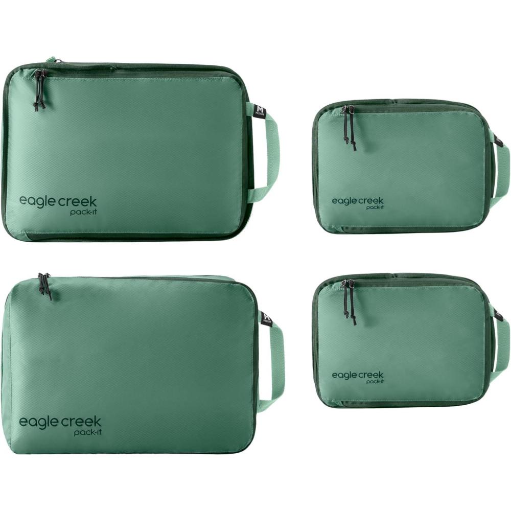 imageEagle Creek PackIt Isolate CarryOn Set  Compact Compression Cube Set for Optimizing Luggage Space  Convenient Top Handle  Internal Storage Divider  WaterResistant  Washable  Blue DawnWillow Green