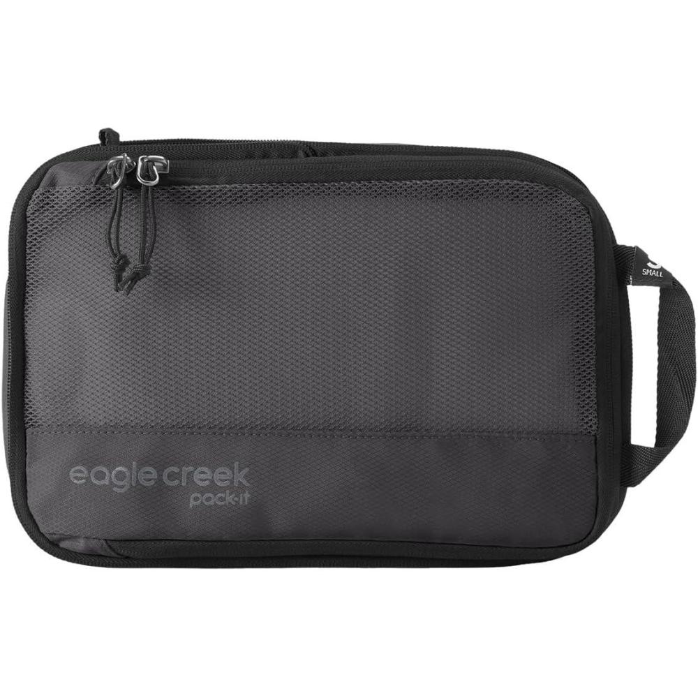 imageEagle Creek PackIt Isolate Compression Cube  Lightweight Compression Cube for Optimizing Luggage Space  EasyGrab Zipper  Convenient Top Handle  Recycled Materials  MediumBlack
