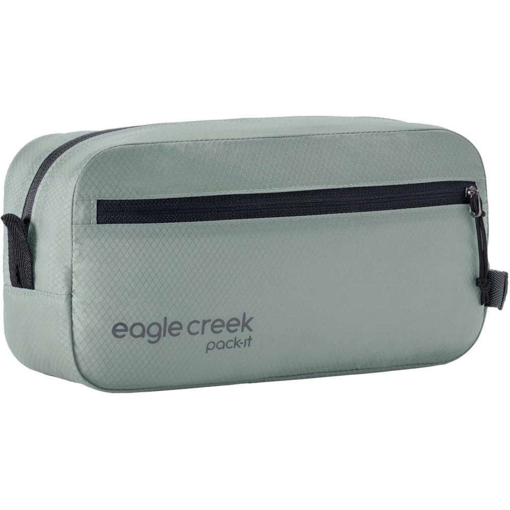imageEagle Creek PackIt Isolate Quick Trip  Compact Travel Toiletry Bag for Optimizing Luggage Space  Lightweight  WaterResistant  EasyGrab Zipper  Sustainable Materials  Small Blue DawnGrey