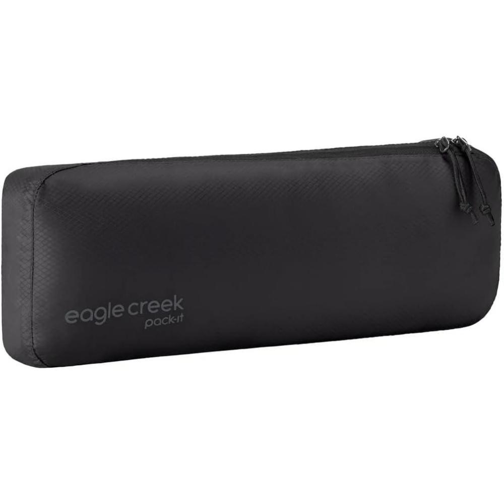 imageEagle Creek PackIt Isolate Slim Cube Compact Travel Organizer for Versatile Packing of Small Items Angled Zipper Opening EcoFriendly Convenient Top Handle Medium MandarinBlack Isolate New