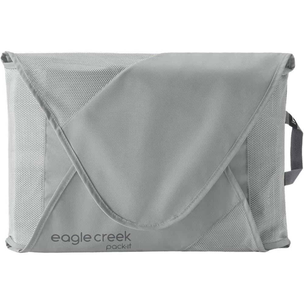 imageEagle Creek PackIt Original Garment Folder Travel Garment Bag with Compression Wings to Maximize Luggage Space Convenient Top Handle Quick Drying Material Willow Green LargeGrey