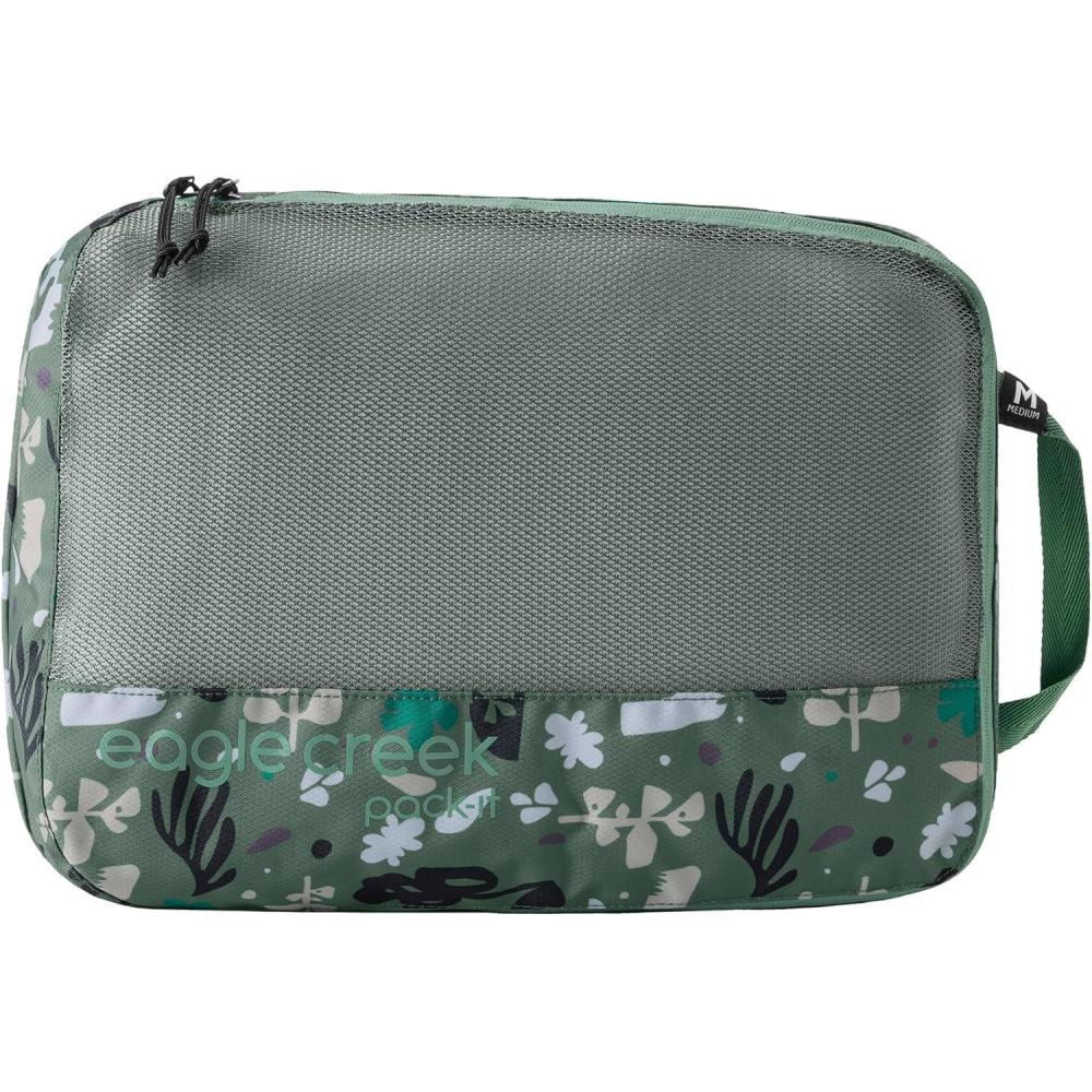 imageEagle Creek PackIt Reveal CleanDirty Packing Cubes for Travel Durable Lightweight Dual Compartment Suitcase Organizer to Keep Clothes Separate Duck Green Medium