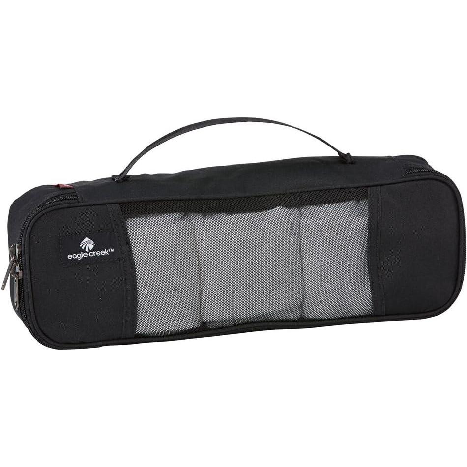 imageEagle Creek PackIt Tube Cube Small Packing Cube for Suitcases with TwoWay Zipper QuickGrab Handle and Mesh Top for Visibility and Breathability BlackBlack Original