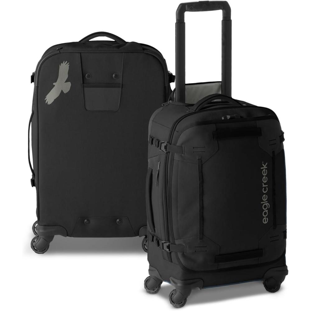 imageeagle creek Gear Warrior XE 4Wheel CarryOn Luggage for Travel Essentials Smooth Rolling Wheels Lockable Zippers Interior Laptop Sleeve Black 2174Black