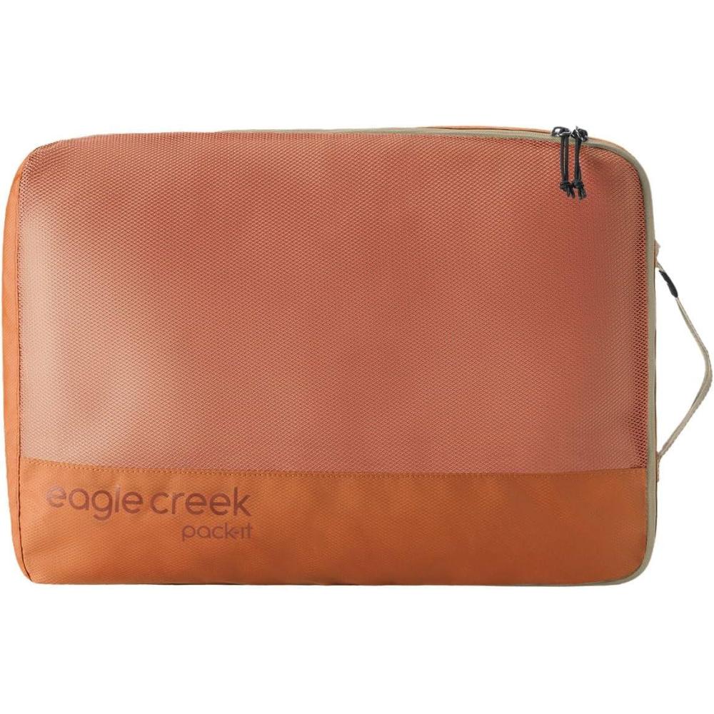 imageeagle creek PackIt Reveal Cube  Lightweight Packing Cubes for Optimizing Luggage Space  Easy to Carry  Translucent Fabric  WaterResistant  Easy Grab Zipper  Large  Mandarin