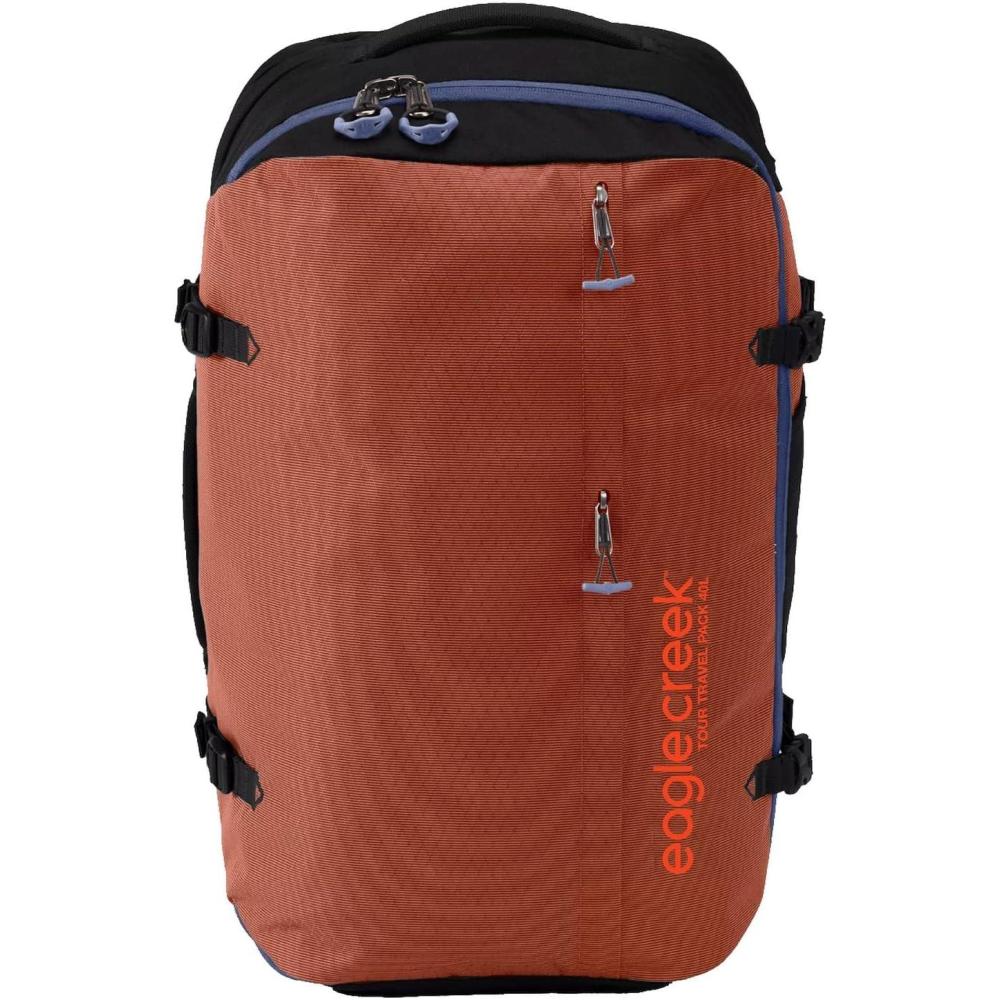 imageeagle creek Tour Travel Backpack 40L SM  Durable and Expandable with Ergonomic Fit Laptop Pocket and Lockable Zippers BlackMidnight Sun