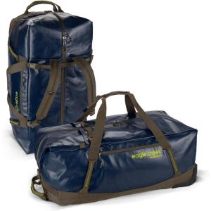 Eagle Creek Migrate 130L Wheeled Duffel Bag – Durable, Weather-Resistant Travel Duffel with Smooth Wheels – Multiple Carry Options for Easy Transport – Willow Green(Rush Blue)