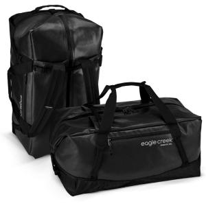 Eagle Creek Migrate 90L Travel Backpack Duffle Bag with Tuck-Away Backpack Straps, Full-Access Wide Mouth Opening & Seamless Bottom Bathtub Construction, Black(Black)