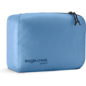 Eagle Creek Pack-It Isolate Cube – Lightweight Clothes Packing Cube for Maximizing Luggage Space – Angled Zippered Opening – Convenient Top Handle – Water-Resistant – Small – Mandarin(Blue Dawn)
