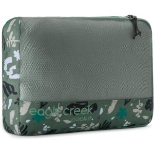 Eagle Creek Pack-It Isolate Cube M – Medium Packing Cubes for Travel Made with Durable Water-Resistant Nylon, Self-Repairing Zipper & Quick-Grab Handle Roots and Shoots: Duck Green -Reveal (New)