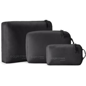 Eagle Creek Pack-It Isolate Cube Set – Packing Cubes for Stackable Storage – Convenient Top Handle – Easy Grab Zipper Pull – Blue Dawn – XS/S/M – 3(Black)