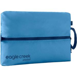 Eagle Creek Pack-It Isolate Shoe Sack – Shoe Bags for Travel with Durable, Breathable Easy-View Mesh Top, Quick-Grab Handle, & Out-of-Bag Attachment Roots and Shoots: Duck Green – Isolate (New)(Blue Dawn)