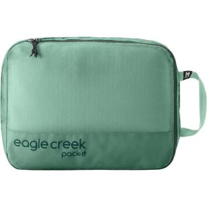 Eagle Creek Pack-It Reveal Clean/Dirty Cube M – Water-Resistant Dual Compartment Packing Cube With Internal Divider for Clean & Dirty Clothes – Travel Essentials – Mandarin(Willow Green)