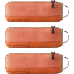 Eagle Creek Pack-It Reveal Slim Cube M/M/M Set – Minimalist Compact Travel Organizer for Hair Styling Tools, Belts & Small Items – Travel Accessories – Mandarin(Mandarin)