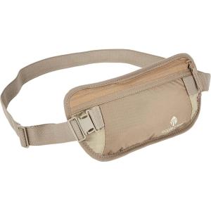 Eagle Creek RFID Blocker Money Belt DLX – Travel Essentials Belt Bag for Men and Women, Adjustable, Moisture-Wicking, Tan(Mocha)