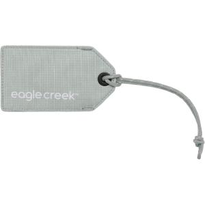 Eagle Creek Reflective Luggage Tag – Transparent ID Slip Pocket Tag for Backpacks, Suitcases & Luggage – Minimalist Travel Bag ID Holder – Travel Gear Accessories – Storm Grey