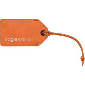 Eagle Creek Reflective Luggage Tag – Transparent ID Slip Pocket Tag for Backpacks, Suitcases & Luggage – Minimalist Travel Bag ID Holder – Travel Gear Accessories – Mandarin