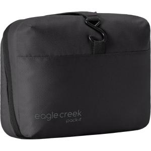 eagle creek Pack-It Hanging Toiletry Kit – Dual Compartment Toiletry Kit for Keeping Small Items Organized – Water Resistant – Top Grab Handle – Zipper Pouch – Black(Black)