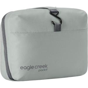 eagle creek Pack-It Hanging Toiletry Kit – Dual Compartment Toiletry Kit for Keeping Small Items Organized – Water Resistant – Top Grab Handle – Zipper Pouch – Black(Storm Grey)