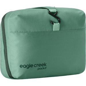 eagle creek Pack-It Hanging Toiletry Kit – Dual Compartment Toiletry Kit for Keeping Small Items Organized – Water Resistant – Top Grab Handle – Zipper Pouch – Black(Willow Green)